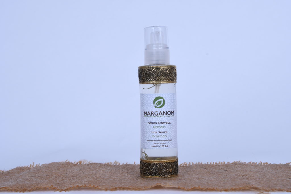 Rosemary and Argan oil hair serum of Marganom smooth your hair